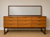 Vintage Europa Dressing Table With Mirror | Mid-Century Sideboard & Media Unit