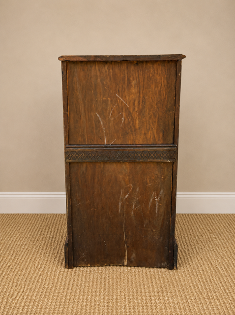 Antique Oak Bedside Cupboard | Small Oak Side Cabinet