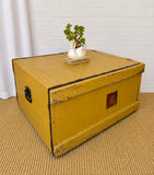 Vintage P&O Steamer Trunk | Original Metal Liner | Coffee Table | Storage Chest