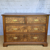 Antique Georgian Burr Walnut Chest Of Drawers | Walnut Chest | English Country Furniture