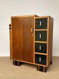 Art Deco Oak Cocktail Cabinet & Vintage Drinks Cabinet
