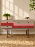 Mid Century Side Board, Chest Of Drawers, Upcycled, Painted Furniture, Media Console