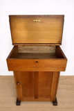 Antique Oak Lectern With Lift Up Lid And Cupboard, School Cabinet, Speakers Stand, Library Writing Table, Restaurant, Vintage Reception Counter, Wooden Desk With Storage, Hall Console