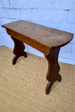 Antique Oak Lamp Table | Occasional Table | Wooden Primitive Stool