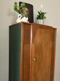 Mid Century Lebus Oak Gentleman's Wardrobe | Compact Single Wardrobe | Compact Oak Bedroom Storage