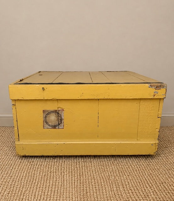 Vintage P&O Steamer Trunk | Original Metal Liner | Coffee Table | Storage Chest