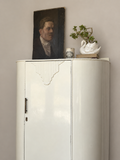 Vintage Art Deco Cream Storage Cabinet