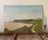 Vintage Large Original Coastal Oil Painting On Board | Seascape | Wall Art