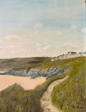 Vintage Large Original Coastal Oil Painting On Board | Seascape | Wall Art