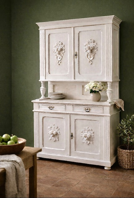 Large Cream Pine Dresser, Country Kitchen Sideboard, Larder, Linen Press, House Keeper Cupboard, Farmhouse, Scandi, Rustic Decor, Dining Room Furniture