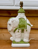 Mid Century Italian Ceramic Elephant Table Lamp, Large Bedside Lamp, Animal Shape Quirky Lighting, Hollywood Regency Style, Maximalist Decor