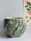 Vintage Large Ceramic Fern Planter, Rustic Plant Pot,  Indoor Planter, Herb Planter, Minimalist Decor