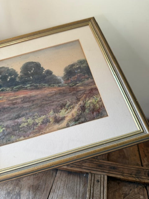 Water Colour Landscape Painting, Original Signed Art, Framed Artwork, Woodland Forest, Classic English Art, Gallery Wall Decor