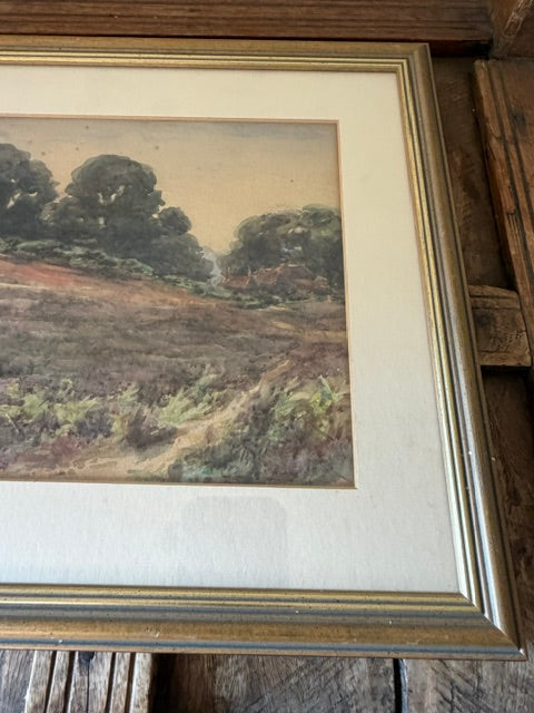 Water Colour Landscape Painting, Original Signed Art, Framed Artwork, Woodland Forest, Classic English Art, Gallery Wall Decor