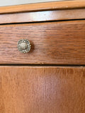 Pair Of Vintage Lebus Golden Oak Bedside Cabinets | Art Deco Bedside Cupboards | English Oak Bedside Storage