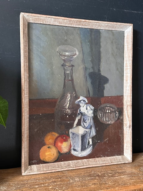 Vintage Kitchen Still Life Oil Painting, On Canvas, Fruit, Kitchen Art, Original,  Hanging Wall Art, Gallery Wall
