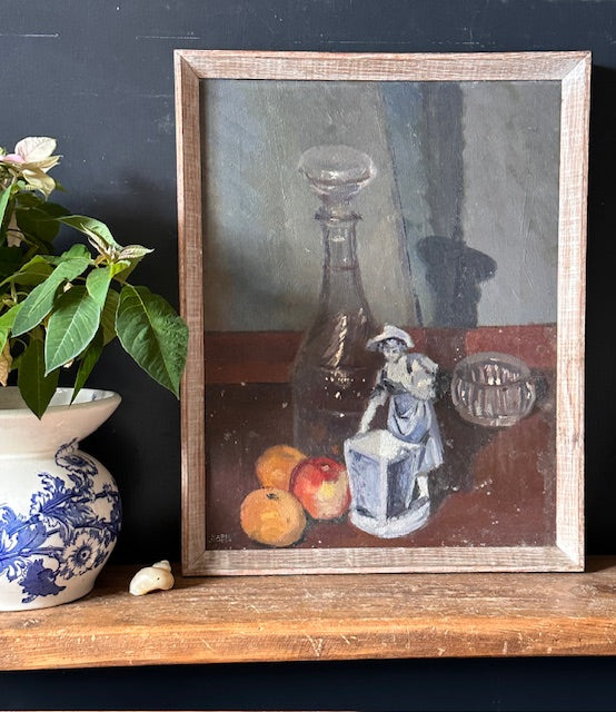 Vintage Kitchen Still Life Oil Painting, On Canvas, Fruit, Kitchen Art, Original,  Hanging Wall Art, Gallery Wall