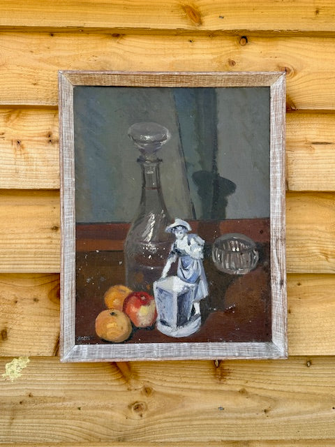 Vintage Kitchen Still Life Oil Painting, On Canvas, Fruit, Kitchen Art, Original,  Hanging Wall Art, Gallery Wall