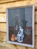 Vintage Kitchen Still Life Oil Painting, On Canvas, Fruit, Kitchen Art, Original,  Hanging Wall Art, Gallery Wall