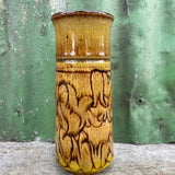 Vintage Ceramic, Tall Vase, Yellow, Mid Century Modern, West German Style, Pottery Vase, Cottagecore, Rustic Decor, Inspired By Nature Gift