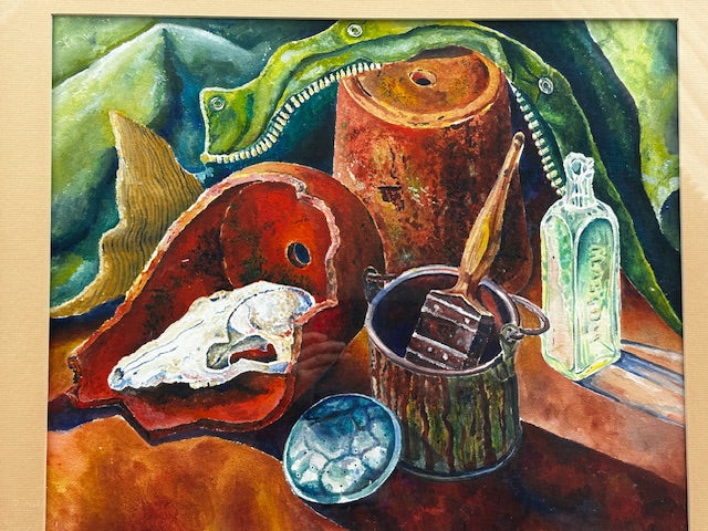 Large,Framed Still Life Painting, Vibrant, Bright, Colourful, Original Artwork, Gallery Wall Decor, Kitchen Art, Country Home Style Decor, Maximalist Art