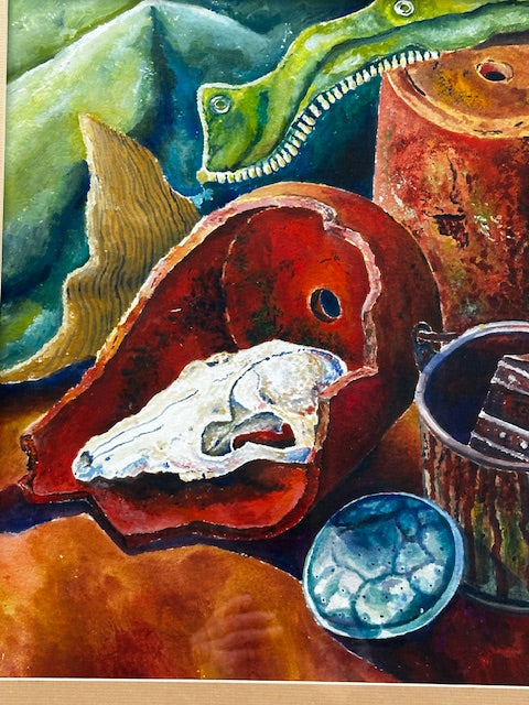 Large,Framed Still Life Painting, Vibrant, Bright, Colourful, Original Artwork, Gallery Wall Decor, Kitchen Art, Country Home Style Decor, Maximalist Art