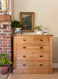 Antique Large Victorian Ash Chest Of Drawers, Tall Drawers, Bedroom Furniture, Hall Console, Storage, English Country Style Home Decor, Cottagecore
