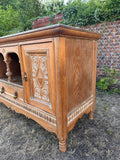 Antique Carved Oak Sideboard, Buffet, French Country, Farmhouse Style Decor, Dining Room, Living Room, Hall Console, Kitchen Dresser