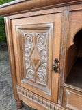 Antique Carved Oak Sideboard, Buffet, French Country, Farmhouse Style Decor, Dining Room, Living Room, Hall Console, Kitchen Dresser