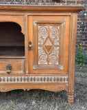 Antique Carved Oak Sideboard, Buffet, French Country, Farmhouse Style Decor, Dining Room, Living Room, Hall Console, Kitchen Dresser