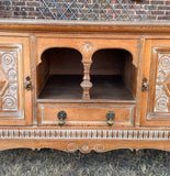 Antique Carved Oak Sideboard, Buffet, French Country, Farmhouse Style Decor, Dining Room, Living Room, Hall Console, Kitchen Dresser