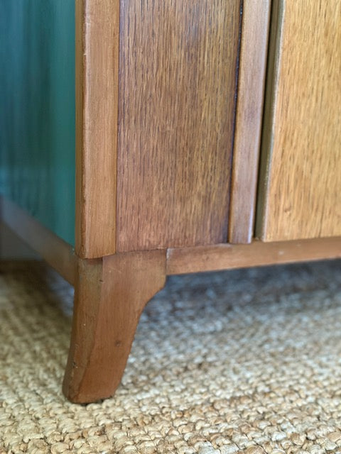 Mid Century Lebus Oak Gentleman's Wardrobe | Compact Single Wardrobe | Compact Oak Bedroom Storage