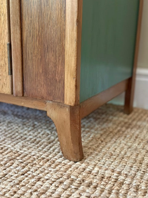 Mid Century Lebus Oak Gentleman's Wardrobe | Compact Single Wardrobe | Compact Oak Bedroom Storage