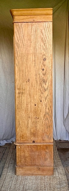Antique Pine Single Wardrobe, With Drawer, Mirror, Bedroom Furniture,Rustic Vintage Hall Coat Cupboard, Hall Storage, English Country Home Decor