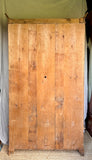 Antique Pine Single Wardrobe, With Drawer, Mirror, Bedroom Furniture,Rustic Vintage Hall Coat Cupboard, Hall Storage, English Country Home Decor