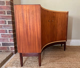 Danish Style Mid Century Modern Corner Drinks Cabinet, Home Bar, Small Sideboard, Retro Storage Cupboard, Media Unit, Scandi Decor, Dining Room, Living Room Furniture