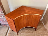 Danish Style Mid Century Modern Corner Drinks Cabinet, Home Bar, Small Sideboard, Retro Storage Cupboard, Media Unit, Scandi Decor, Dining Room, Living Room Furniture