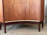 Danish Style Mid Century Modern Corner Drinks Cabinet, Home Bar, Small Sideboard, Retro Storage Cupboard, Media Unit, Scandi Decor, Dining Room, Living Room Furniture
