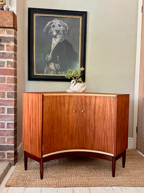 Danish Style Mid Century Modern Corner Drinks Cabinet, Home Bar, Small Sideboard, Retro Storage Cupboard, Media Unit, Scandi Decor, Dining Room, Living Room Furniture