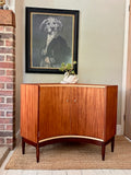 Danish Style Mid Century Modern Corner Drinks Cabinet, Home Bar, Small Sideboard, Retro Storage Cupboard, Media Unit, Scandi Decor, Dining Room, Living Room Furniture