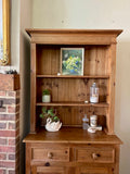 Vintage Pine Dresser Base With Open Shelving | English Country Kitchen Cupboard Storage | Dining Room | Kitchen Dresser | Traditional English Country Furniture