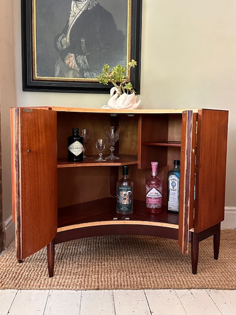 Danish Style Mid Century Modern Corner Drinks Cabinet, Home Bar, Small Sideboard, Retro Storage Cupboard, Media Unit, Scandi Decor, Dining Room, Living Room Furniture