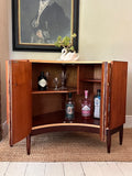 Danish Style Mid Century Modern Corner Drinks Cabinet, Home Bar, Small Sideboard, Retro Storage Cupboard, Media Unit, Scandi Decor, Dining Room, Living Room Furniture