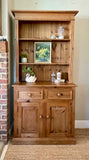 Vintage Pine Dresser Base With Open Shelving | English Country Kitchen Cupboard Storage | Dining Room | Kitchen Dresser | Traditional English Country Furniture