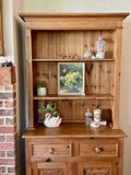 Vintage Pine Dresser Base With Open Shelving | English Country Kitchen Cupboard Storage | Dining Room | Kitchen Dresser | Traditional English Country Furniture