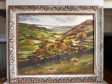 Vintage Framed Landscape Oil Painting On Board, English Countryside, Seasonal Scene, Original Artwork, Gallery, Hanging Wall Art, Home Decor