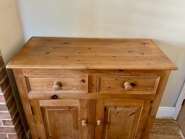 Vintage Pine Dresser Base With Open Shelving | English Country Kitchen Cupboard Storage | Dining Room | Kitchen Dresser | Traditional English Country Furniture