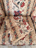 Vintage Floral Fabric Wingback Chair, Fireside, Reading Nook, Occasional Chair, Living Room, Bedroom, Bathroom, Hall