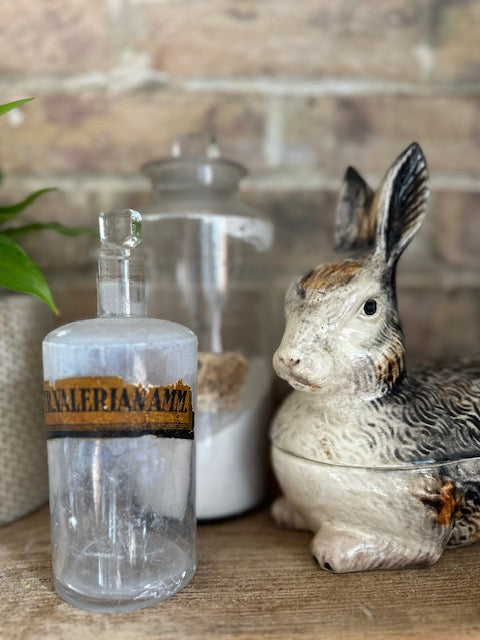Vintage Michel Caugant Rabbit Terrine, French Ceramic Hare Tureen, Ears Up, Covered Pate Dish, Collectible Country Kitchen Decor