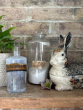 Vintage Michel Caugant Rabbit Terrine, French Ceramic Hare Tureen, Ears Up, Covered Pate Dish, Collectible Country Kitchen Decor
